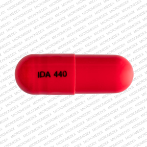 Pill IDA 440 Red Capsule-shape is Acetaminophen, Dichloralphenazone and Isometheptene Mucate