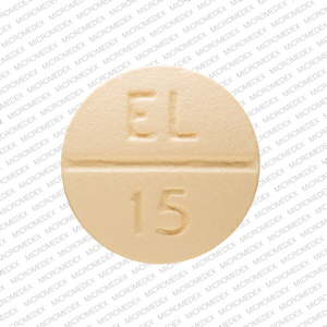Pill EL 15 Yellow Round is Naltrexone Hydrochloride