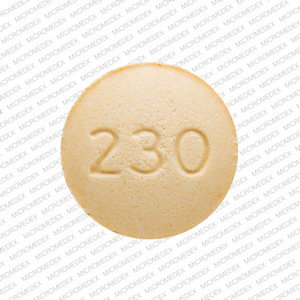 Oxymorphone hydrochloride extended-release 40 mg Logo (Actavis) 230 Back