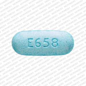 Pill 100 E658 Blue Capsule-shape is Morphine Sulfate Extended-Release