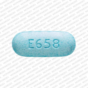 Pill 100 E658 Blue Capsule/Oblong is Morphine Sulfate Extended-Release