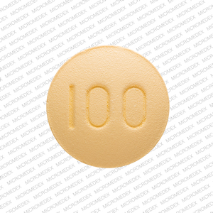 Pill 100 Q Yellow Round is Quetiapine Fumarate