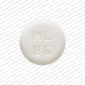 Pill ML 86 White Round is Pioglitazone Hydrochloride