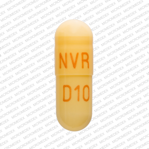 Pill NVR D10 Brown Capsule-shape is Focalin XR