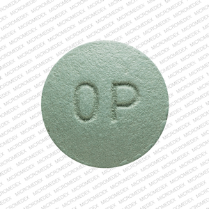 Pill OP 80 Green Round is OxyContin