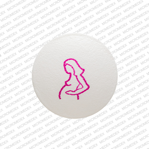 Doxylamine succinate and pyridoxine hydrochloride delayed-release 10 mg / 10 mg Logo (Pregnant Woman) Front