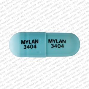Pill MYLAN 3404 MYLAN 3404 Blue Capsule/Oblong is Tolterodine Tartrate Extended-Release