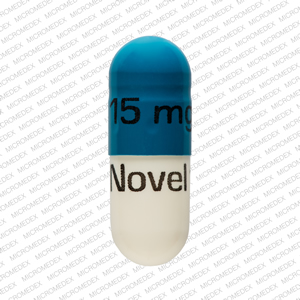 Pill 15 mg Novel 121 is Temazepam 15 mg