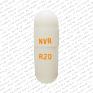 Pill NVR R20 White Capsule-shape is Methylphenidate Hydrochloride Extended-Release