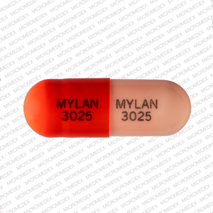 Pill MYLAN 3025 MYLAN 3025 Orange Capsule/Oblong is Clomipramine Hydrochloride