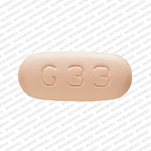 Glipizide and metformin hydrochloride 5 mg / 500 mg M G 33 Back