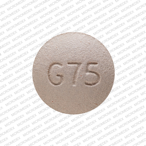 Pill G75 Gray Round is Oxymorphone Hydrochloride Extended-Release