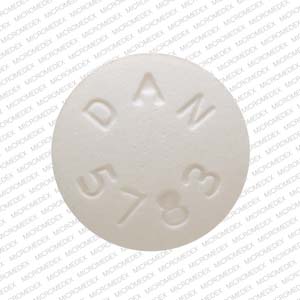 Pill DAN 5783 White Round is Atenolol and Chlorthalidone