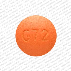 Pill G72 Orange Round is Oxymorphone Hydrochloride Extended-Release