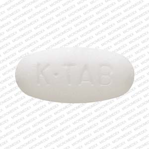 Pill K-TAB White Oval is Potassium Chloride Extended-Release