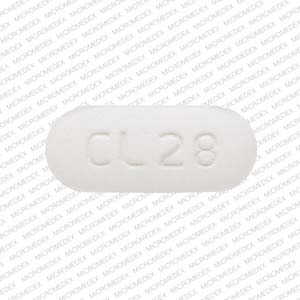 Pill CL28 Gray Capsule/Oblong is Memantine Hydrochloride