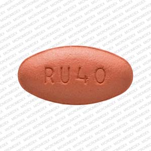 Rosuvastatin calcium 40 mg RU40 Front