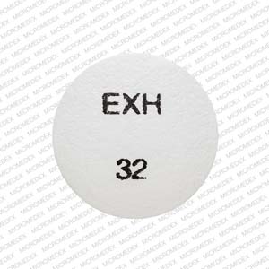 Pill EXH 32 White Round is Hydromorphone Hydrochloride Extended-Release