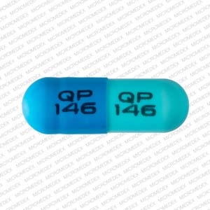 Pill QP 146 QP 146 Blue Capsule/Oblong is Acyclovir