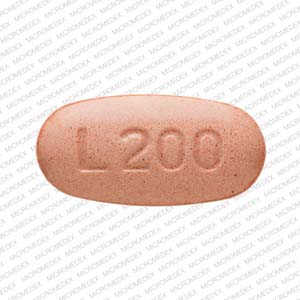 Pill L200 Pink & White Capsule/Oblong is Hydrochlorothiazide and Telmisartan