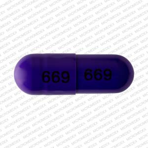 Pill 669 669 Purple Capsule/Oblong is Diltiazem Hydrochloride Extended Release