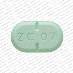 Pill ZC 07 Green Capsule/Oblong is Haloperidol