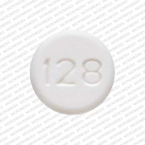 C 128 Pill White Round 8mm - Pill Identifier