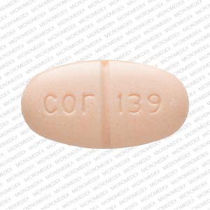 Pill Imprint cor 139 (Methenamine Hippurate 1 gram)