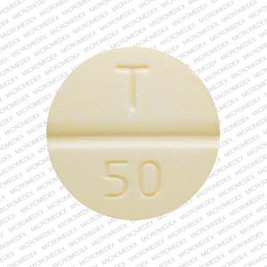 Pill T 50 Yellow Round is Phenytoin (Chewable)