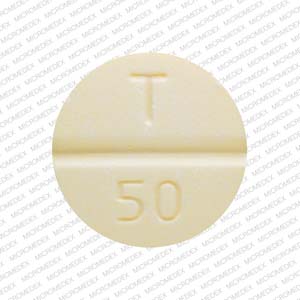 Pill T 50 Yellow Round is Phenytoin (Chewable)