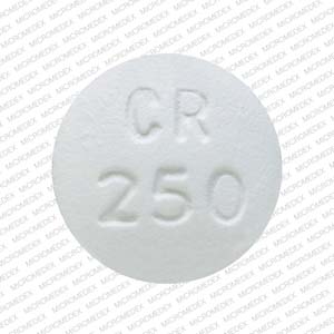 Ciprofloxacin hydrochloride 250 mg CR 250 > Front