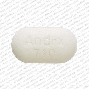 Potassium chloride extended-release 10 mEq (750 mg) Andrx 710 Front