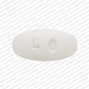 Pill Finder: 40 White Elliptical Oval, 50% OFF