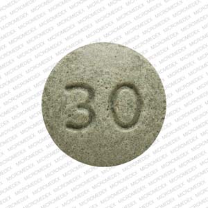 Morphine sulfate extended-release 30 mg E653 30 Back