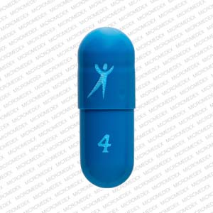 Pill Logo 4 Blue Capsule/Oblong is Tolterodine Tartrate Extended Release