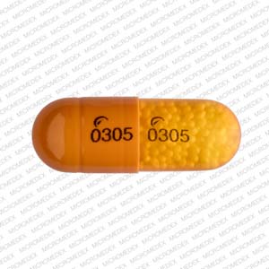 Pill Logo (Actavis) 0305 Logo (Actavis) 0305 Brown & Orange Capsule/Oblong is Dextroamphetamine Sulfate Extended-Release