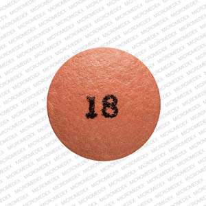Pill 18 Pink Round is Methylphenidate Hydrochloride Extended-Release