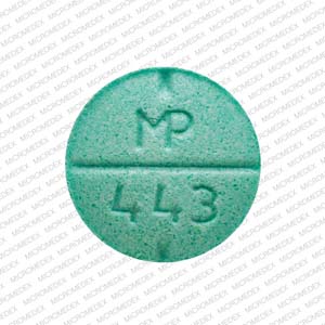 Amphetamine and dextroamphetamine 10 mg MP 443 Front
