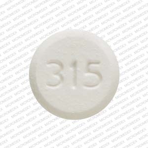 Pill P 315 White Round is Risperidone (Orally Disintegrating)