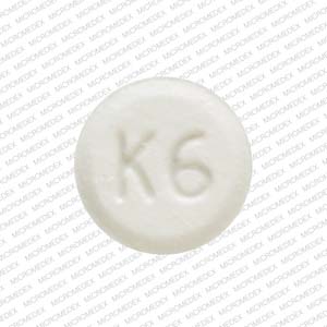 Pill K6 White Round is Clonazepam (Dispersible)