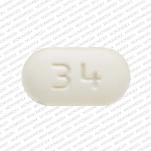 C 34 Pill White Capsule/Oblong 12mm - Pill Identifier