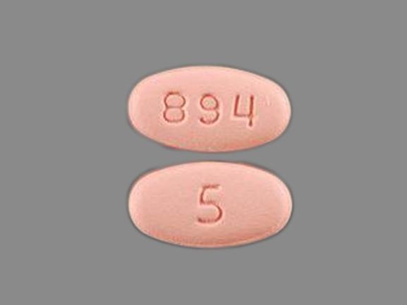 Pill 894 5 Pink Oval is Eliquis