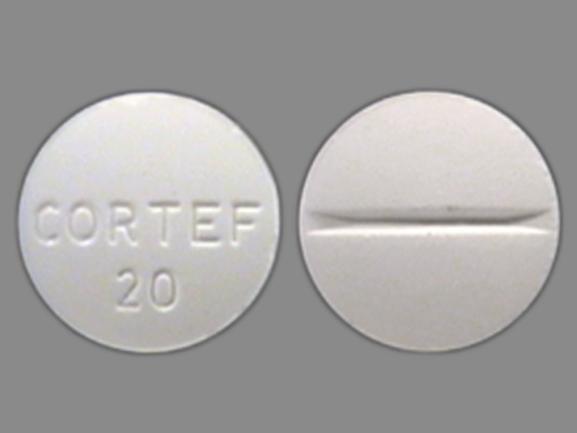 Pill CORTEF 20 White Round is Cortef