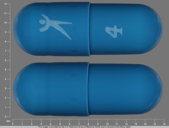 Pill Logo 4 Blue Capsule/Oblong is Detrol LA