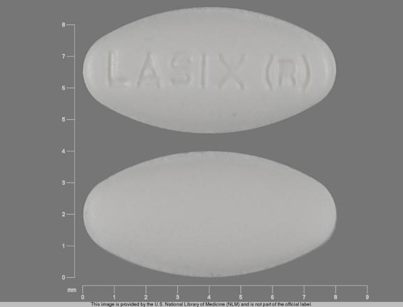 Pill LASIX® White Oval is Lasix