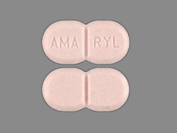 Pill AMA RYL Pink Figure eight-shape is Amaryl