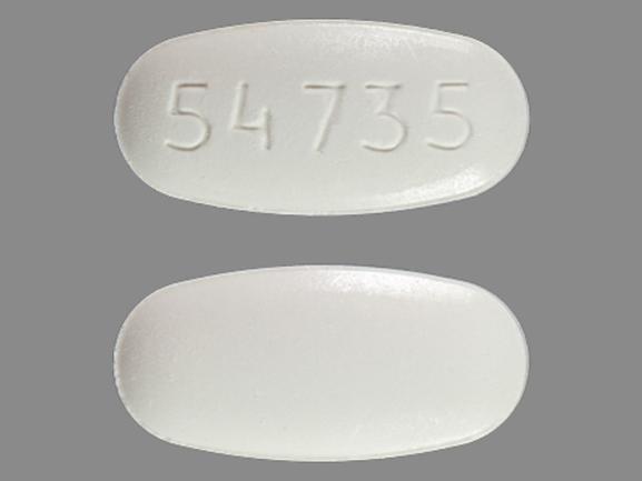 Pill 54 735 White Oval is Quetiapine Fumarate