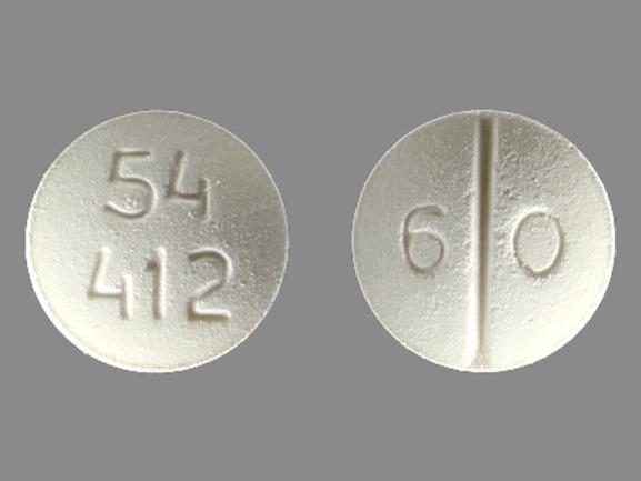 Pill 54 412 6 0 White Round is Codeine Sulfate