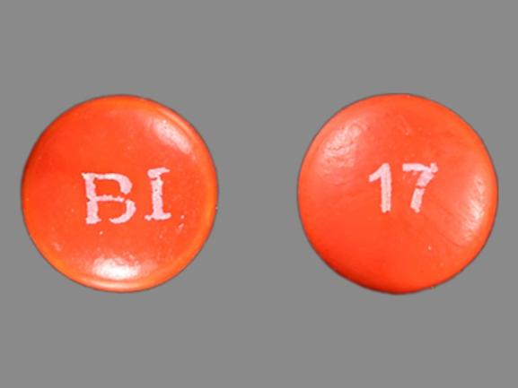 Pill BI 17 Orange Round is Dipyridamole