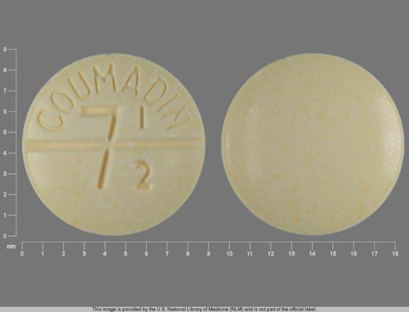 Pill COUMADIN 7 1/2 Yellow Round is Coumadin